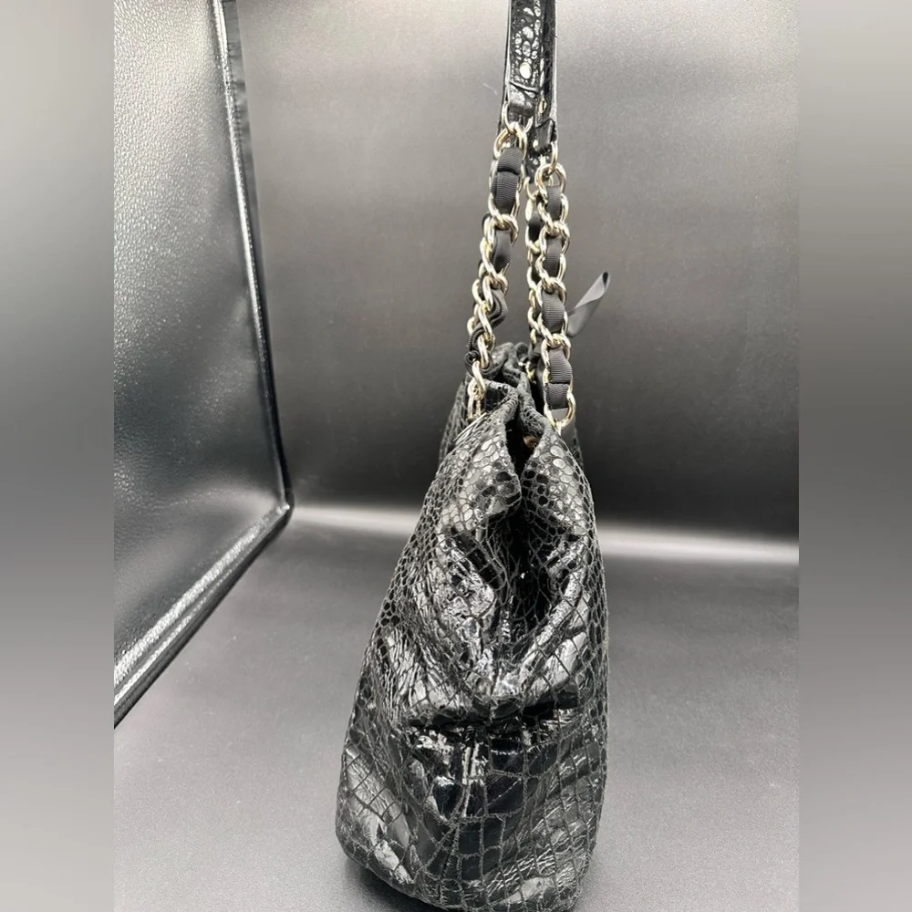 Katie Spade ♠️ SALE!! Black Croc Pattern Bag size large slouchy and soft!! - Picture 5 of 15